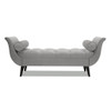 Alma - Tufted Flared Arm Entryway Bench - Opal Gray