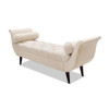 Alma - Tufted Flared Arm Entryway Bench - Sky Neutral Beige