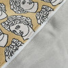 Pouf Luxury Oversized Bean Bag Cube Ottoman - Apollo Bust Gold / Cream Embroidery