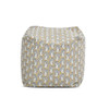 Pouf Luxury Oversized Bean Bag Cube Ottoman - Apollo Bust Gold / Cream Embroidery