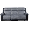 Alicia - Reclining Sofa Loveseat And Chair - Gray / Black