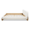 Alpine - King Puffy Modern Platform Bed - Ivory White