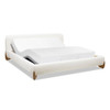 Alpine - King Puffy Modern Platform Bed - Ivory White
