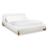 Alpine - Queen Puffy Modern Platform Bed - Ivory White