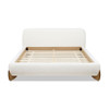 Alpine - Queen Puffy Modern Platform Bed - Ivory White