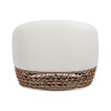 Willow - Upholstered Woven Patio Deep Seating Armchair, Wicker Frame - Wheat Beige / Golden Brown