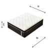 10" King Plush Hybrid Mattresses With Memory Foam, Individual Pocket Spring Motion Isolation Edge Support - White / Black