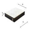 10" Twin Plush Hybrid Mattresses With Gel Memory Foam, Individual Pocket Spring Motion Isolation Edge Support - White / Black