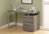 Computer Desk Left Right Set-Up Storage Drawers For Home Office - Taupe