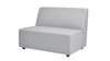 Cleo - Modular Upholstered Deep Seating Patio Armless Loveseat - Light Gray