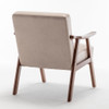 Accent Chair, Classic Mid Century Modern For Extra Seating - Light Camel