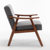 Accent Chair, Classic Mid Century Modern For Extra Seating - Gray