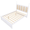 Queen Size Platform Bed With With 2 Big Drawers Twin Size Trundle - White