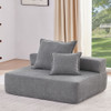 Loveseat Frame For Oversized Modular U Shaped Sectional Floor Couch Convertible Compressed Couch, Spacious Foam Filled Sofa - Gray