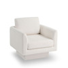 360° Modern Swivel Accent Chair Round Armchair, Thick Padded Single Lounge Sofa Upholstered Comfy - Cream