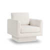360° Modern Swivel Accent Chair Round Armchair, Thick Padded Single Lounge Sofa Upholstered Comfy - Cream