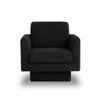 360° Modern Swivel Accent Chair Round Armchair, Thick Padded Single Lounge Sofa Upholstered Comfy - Black