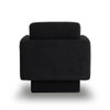 360° Modern Swivel Accent Chair Round Armchair, Thick Padded Single Lounge Sofa Upholstered Comfy - Black