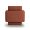 360° Modern Swivel Accent Chair Round Armchair, Thick Padded Single Lounge Sofa Upholstered Comfy - Brick Red