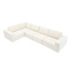Modular Sectional With Wide Seat Free Combination L Shaped Couch Set Cloud Upholstered Minimalist Boneless Sofa - Beige