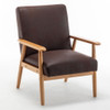 Wide Classic Mid-Century Modern Arm Chair - Dark Brown