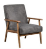 Wide Classic Mid-Century Modern Arm Chair - Gray