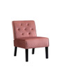 Reese - Living Room Armless Button Tufted Pattern Accent Chair (Set of 2) - Rose