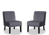 Reese - Mid-Century Modern Accent Chairs With Minimalist Design, Elegant Upholstery And Legs (Set of 2) - Gray