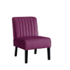 Reese - Mid-Century Modern Accent Chairs With Minimalist Design, Elegant Upholstery And Legs (Set of 2) - Purple