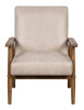 Wide Classic Mid-Century Modern Arm Chair - Light Camel