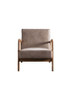 Classic Mid-Century Modern Accent Chairs, Open Framed Armchair With Cushioning - Light Camel