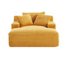 Cloudline - Oversized Chaise Lounge Chair In Soft Corduroy, Modern Comfy Couch With Full Foam Cushioning, Cozy Sleeper Sofabed For Living Room - Yellow