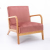 Classic Mid-Century Modern Accent Chairs, Open Framed Armchair With Cushioning And - Rose
