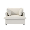 Oversized Single Seat Sofa Module For Modular Sectional Wide Seat, Armchair With Pillows Modern Upholstered Comfy Single Couch Lounge - Beige