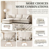 Sectional Sofa With Ottoman L Shaped Cloud Couch Set With Throw Pillows, Free Combination 4 Seat Modular Upholstered - Beige