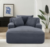 Cloudline - Oversized Chaise Lounge Chair In Soft Corduroy, Modern Comfy Couch With Full Foam Cushioning, Cozy Sleeper Sofabed For Living Room - Gray