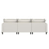 3 Seat Sofa Module For Modular Sectional Wide Seat Cloud Couch With Throw Pillows Upholstered - Beige