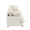 3 Seat Sofa Module For Modular Sectional Wide Seat Cloud Couch With Throw Pillows Upholstered - Beige
