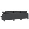 3 Seat Sofa Module For Modular Sectional Wide Seat Cloud Couch With Throw Pillows Upholstered - Gray