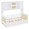 Twin Size Wooden Daybed & Twin Size Trundle, And All In One Cabinet And Shelf - White
