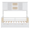 Twin Size Wooden Daybed & Twin Size Trundle, And All In One Cabinet And Shelf - White