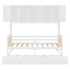 Twin Size Wooden Daybed & Twin Size Trundle, And All In One Cabinet And Shelf - White