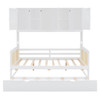 Full Size Wooden Daybed & Twin Size Trundle, And All In One Cabinet And Shelf - White