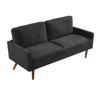 Sofa, European Style With Sleek Design, Modern & Vintage Flair, Upholstered 3 Seater Couch - Black