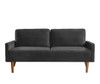 Sofa, European Style With Sleek Design, Modern & Vintage Flair, Upholstered 3 Seater Couch - Black