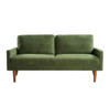 Sofa, European Style With Sleek Design, Modern & Vintage Flair, Upholstered 3 Seater Couch - Green