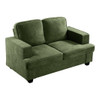 Modern Loveseat, Comfortable 2 Seater Couch With Deep Seating And High Density Foam, Loose Back Cushions, Wide Arms - Green