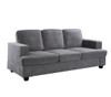 Modern Sofa, Comfortable 3 Seater Couch With Deep Seating And High Density Foam, Loose Back Cushions, Wide Arms - Gray