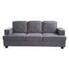 Modern Sofa, Comfortable 3 Seater Couch With Deep Seating And High Density Foam, Loose Back Cushions, Wide Arms - Gray