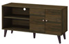 Amidon - TV Stand For TV's Up To 47.3", With 2 Storage Shelves & 1 Cabinet, Modern Entertainment Centre For TV In Living Room - Walnut